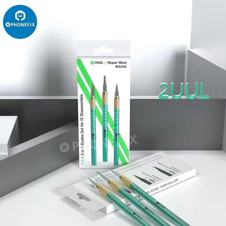 2UUL YCS 3 In 1 Blades Set CPU IC Disassemble Glue Removal Tool