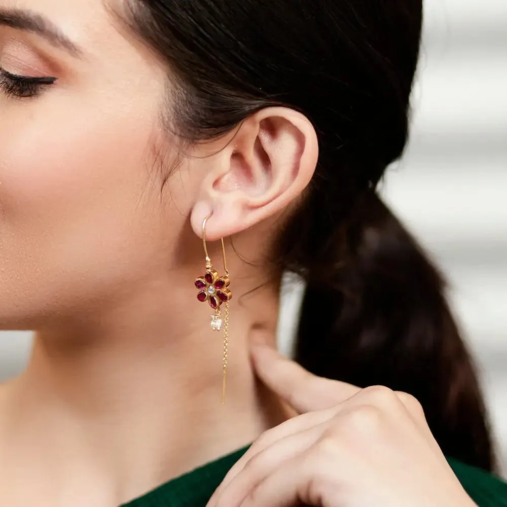 92.5 Flower Sui Dhaga Earrings