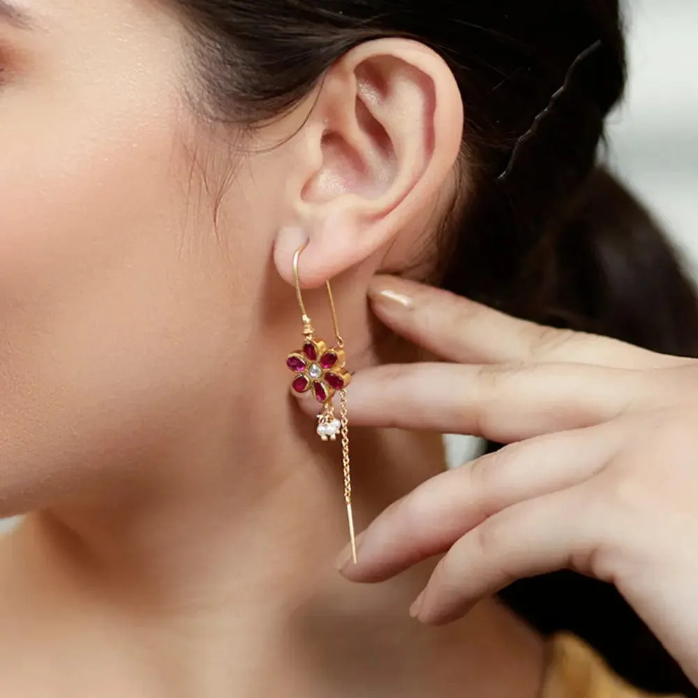 92.5 Flower Sui Dhaga Earrings