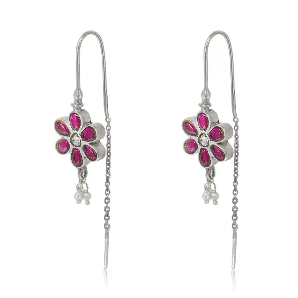 92.5 Flower Sui Dhaga Earrings