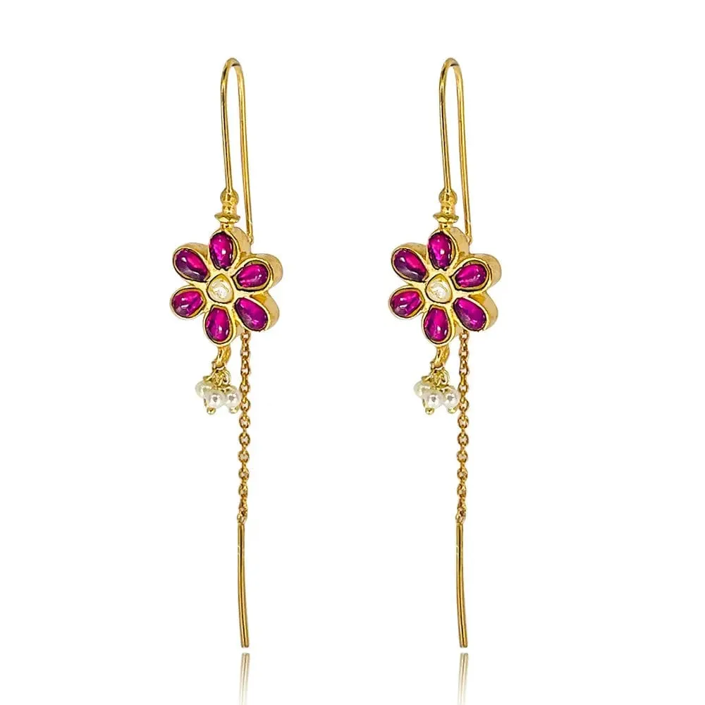 92.5 Flower Sui Dhaga Earrings