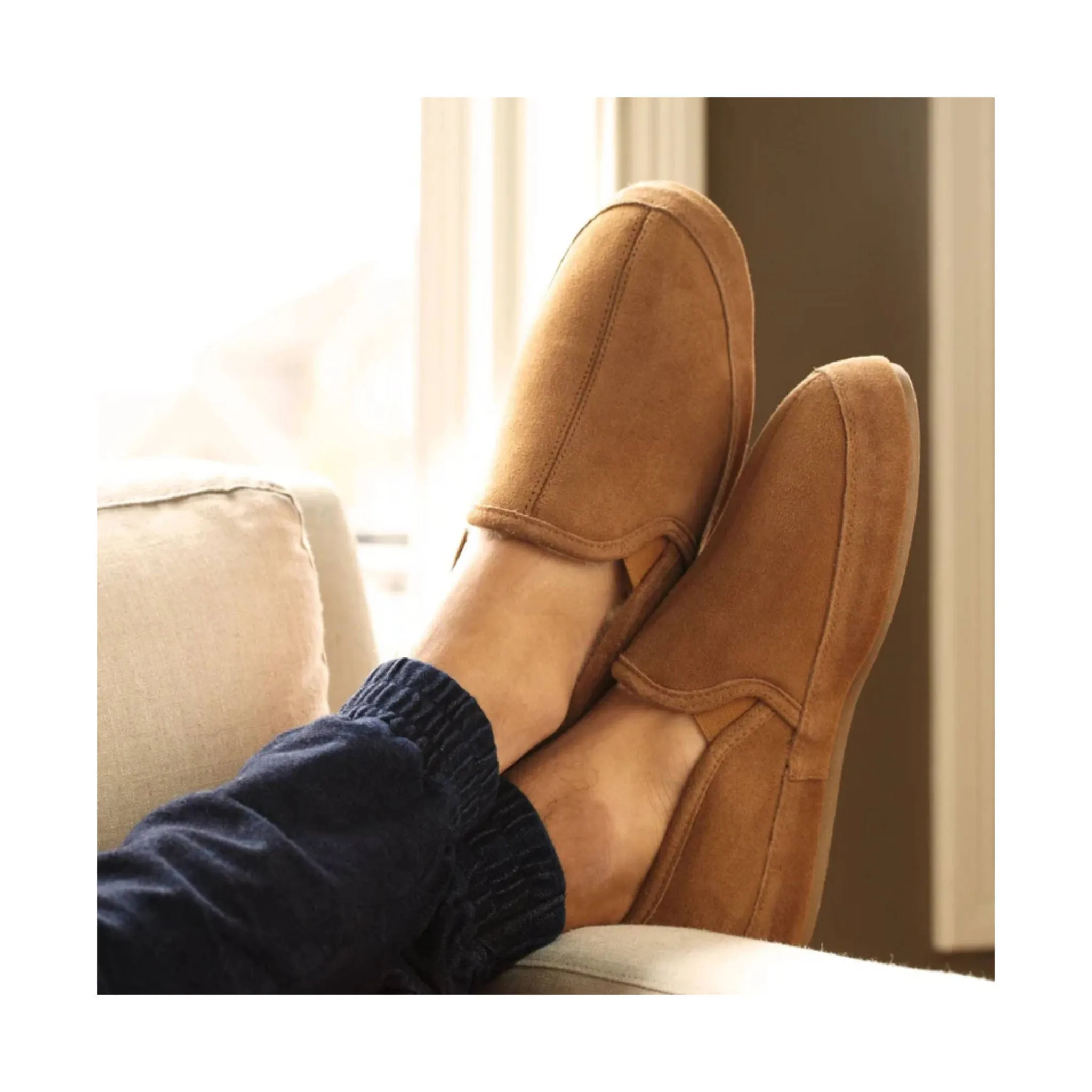 Acorn Men's Romeo Sheepskin Slipper - Walnut FINAL SALE