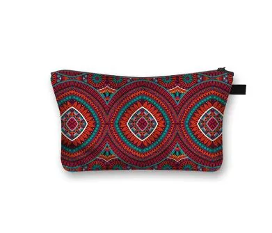 African Print Makeup and Cosmetic Bag - Kente