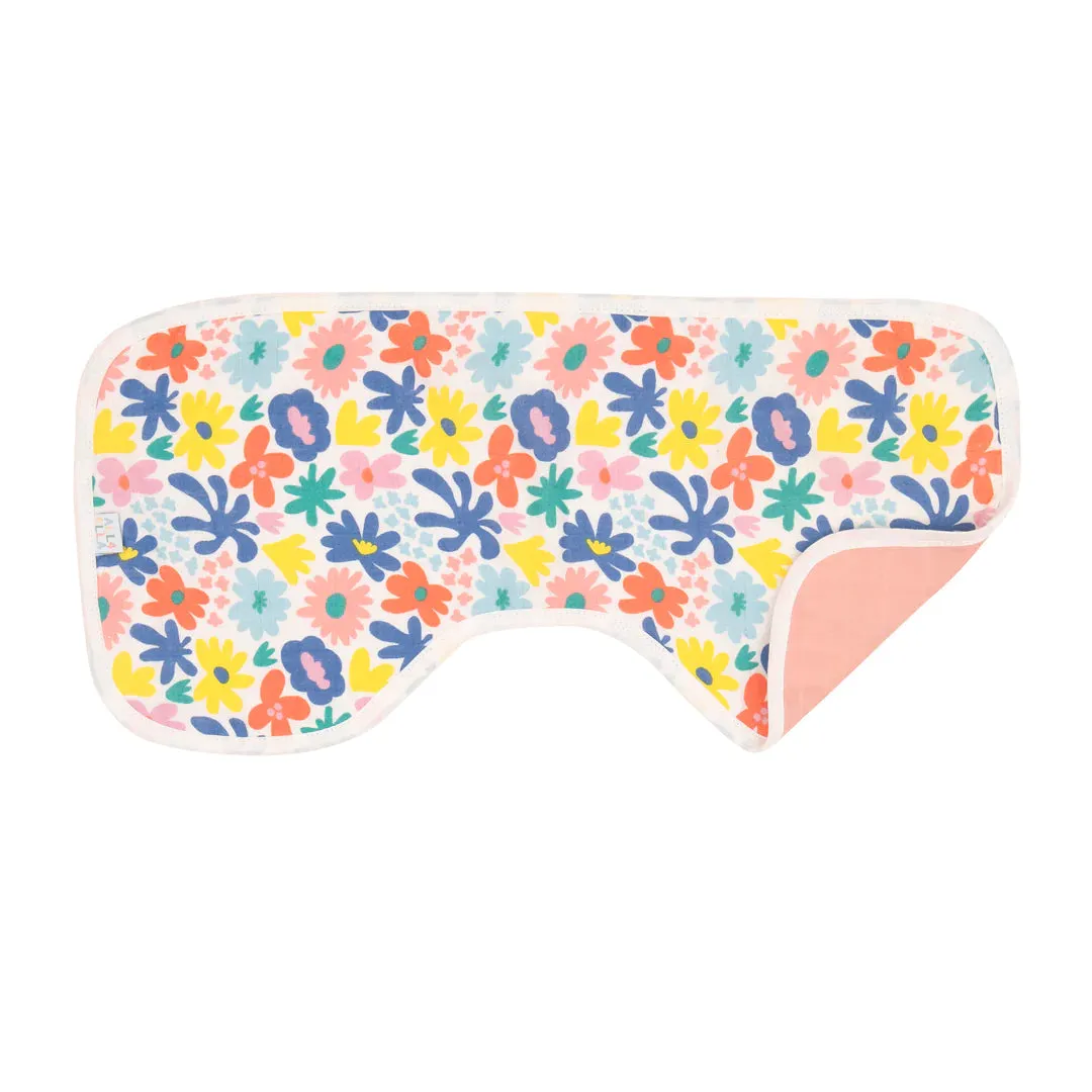 All 4 Ella - Organic Reversible Burp Cloth - Bright Floral