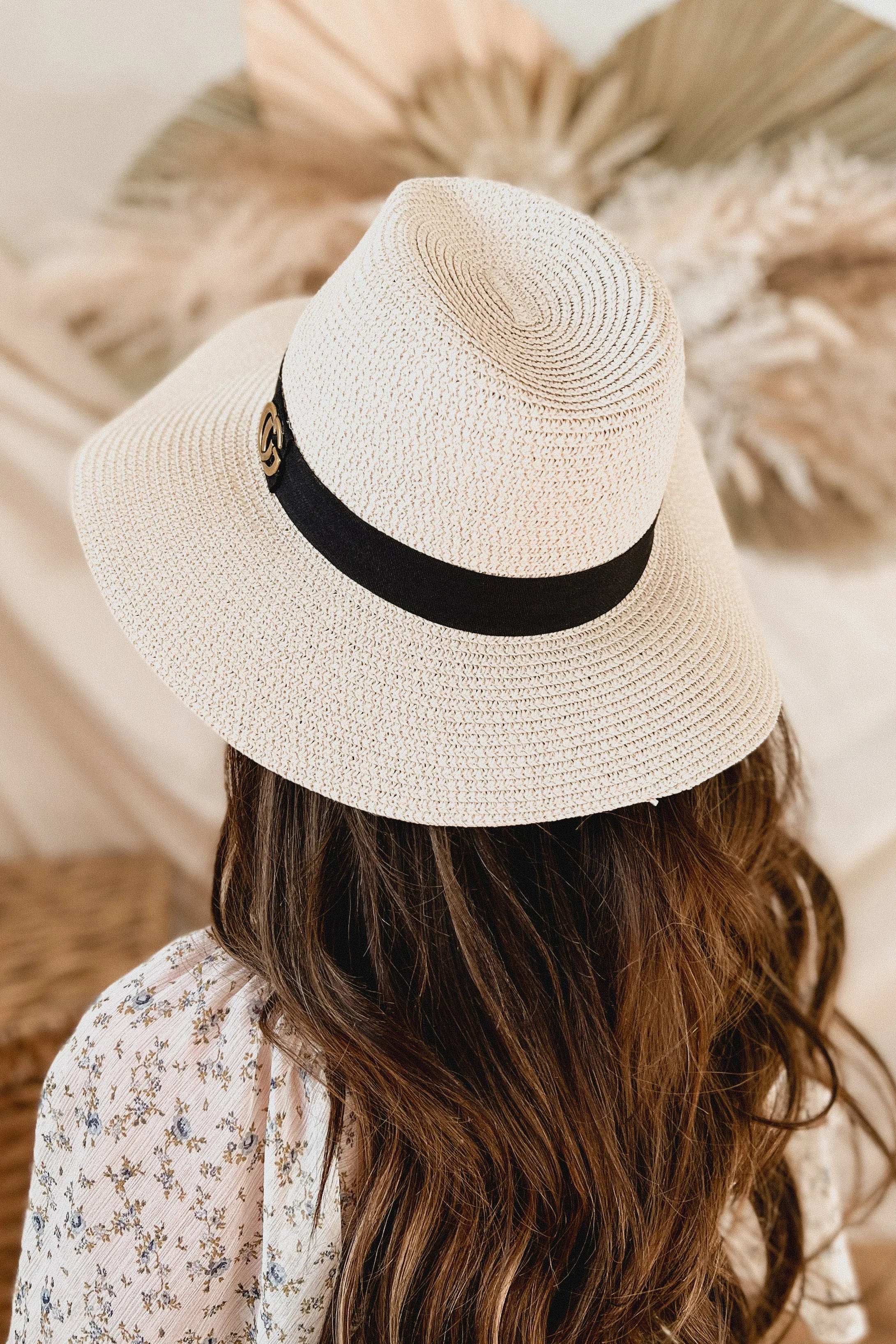 All Sun & Games Straw Fedora Hat (Beige)