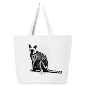 Anne Williams Art- Skeleton Cat Tote