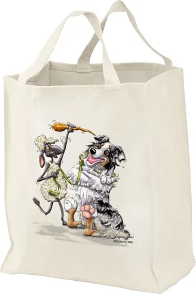 Australian Shepherd  Blue Merl - Sheep And Carrot - Mike's Faves - Tote Bag