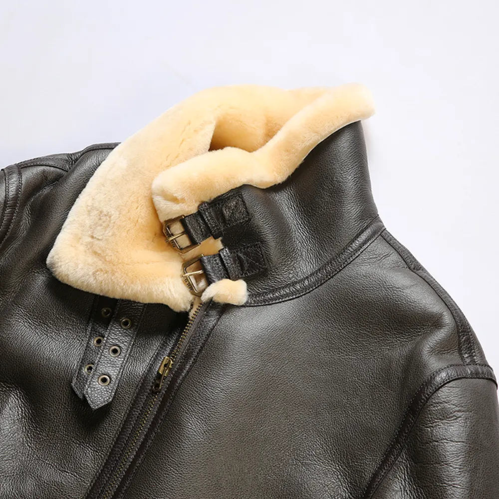 B-3 U.S.A Sheepskin Bomber Shearling Jacket