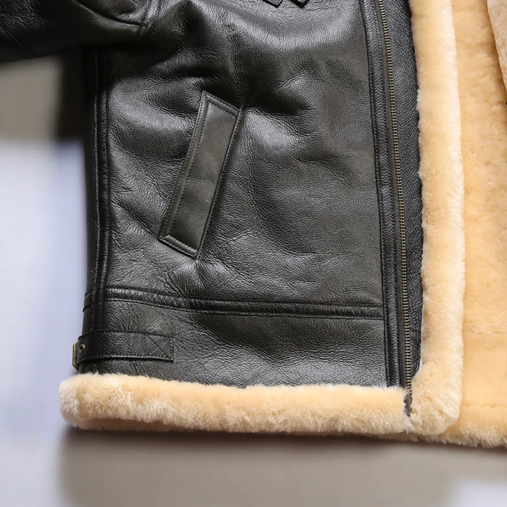 B-3 U.S.A Sheepskin Bomber Shearling Jacket