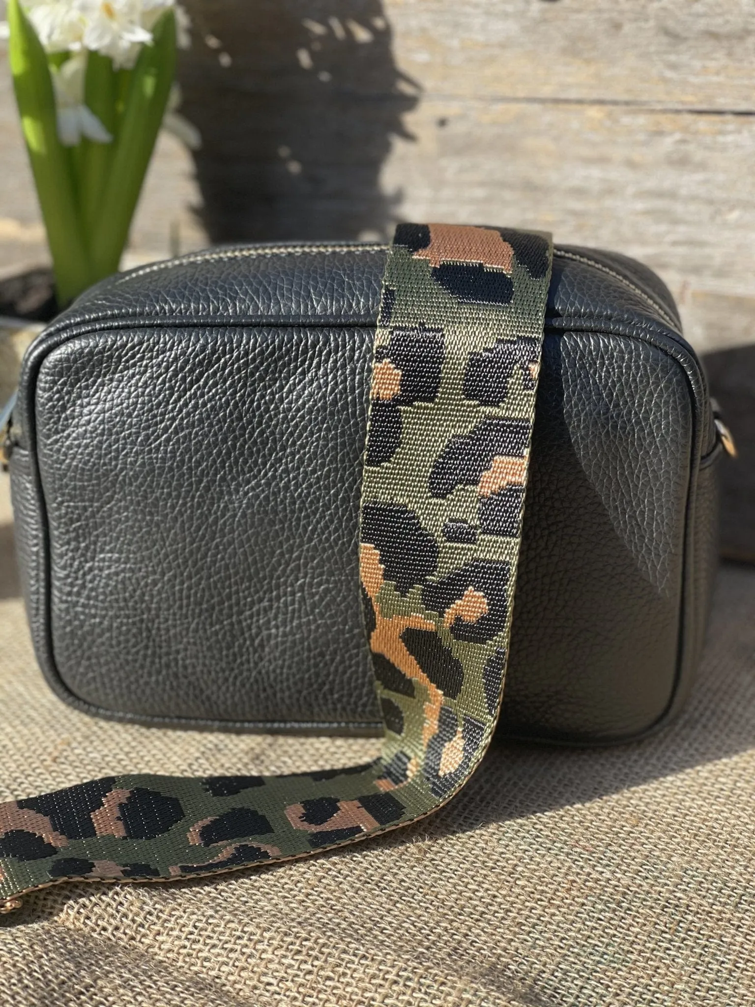 Bag Strap - Khaki Leopard Print