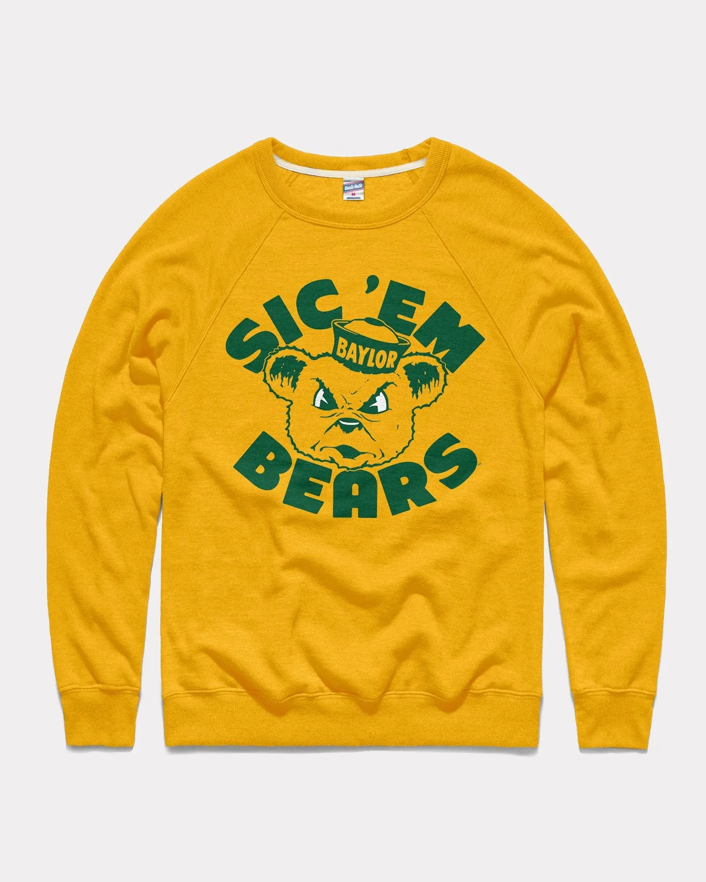 Baylor Sic 'Em Sailor Bears Gold Crewneck