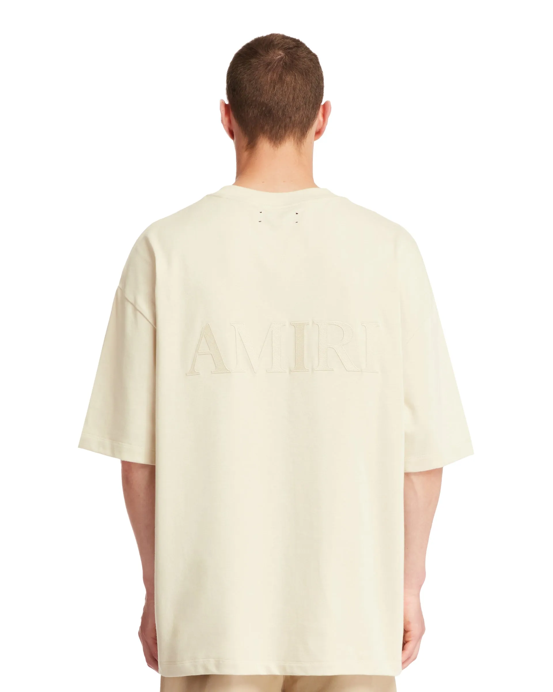 Beige Double Logo T-Shirt