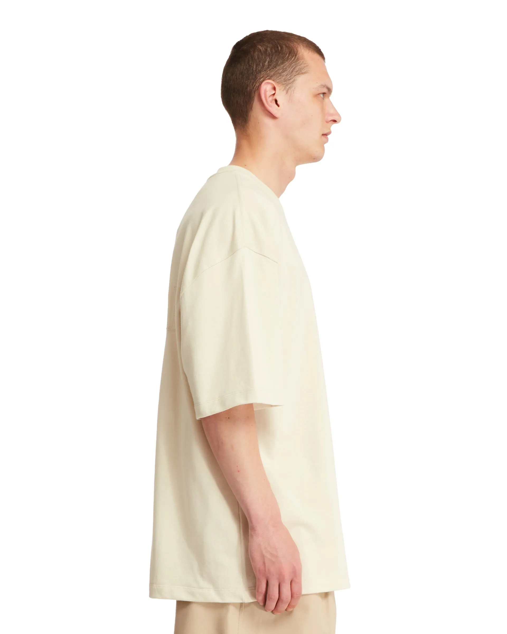 Beige Double Logo T-Shirt