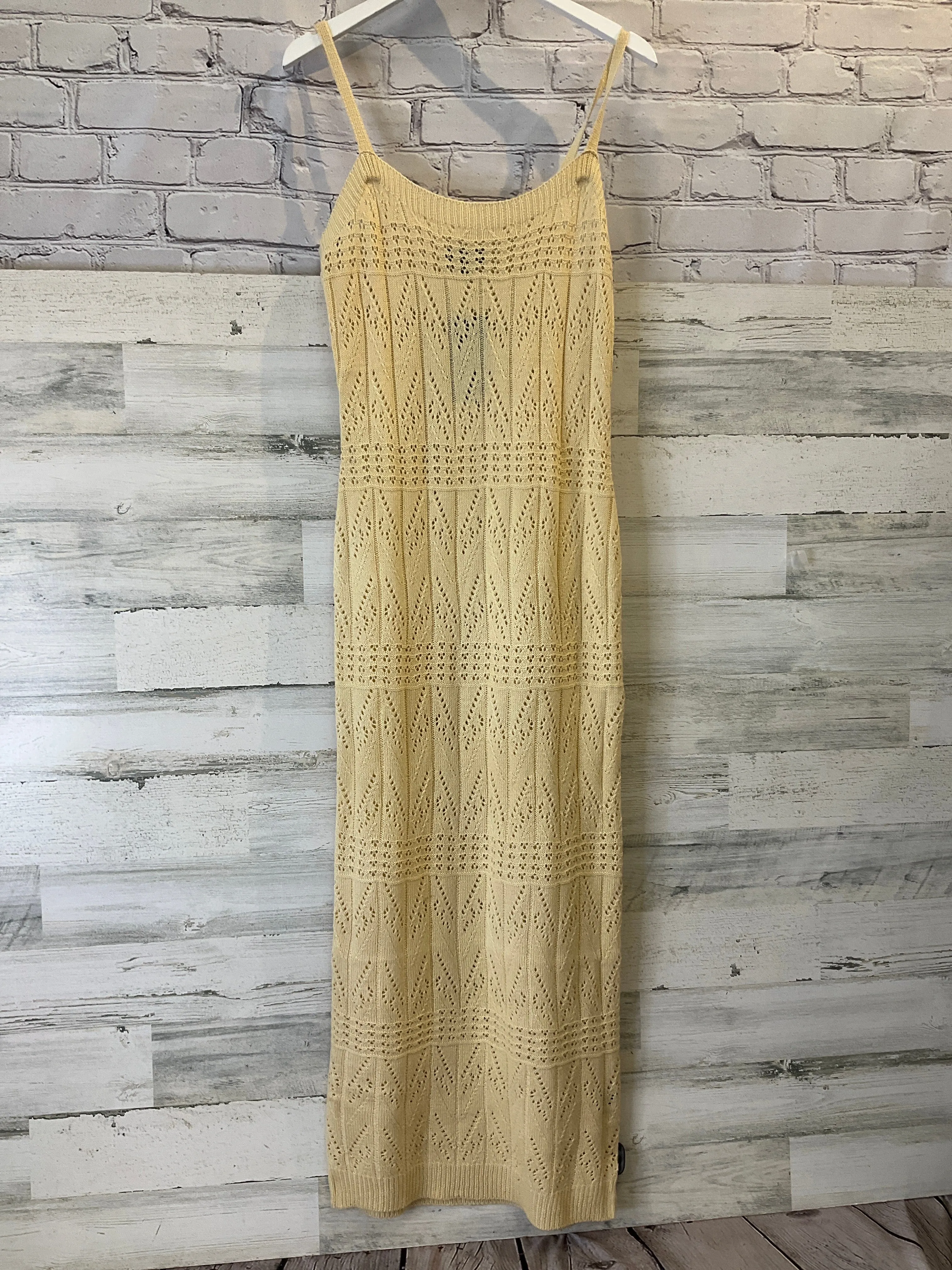 Beige Dress Casual Maxi Say What, Size Xl