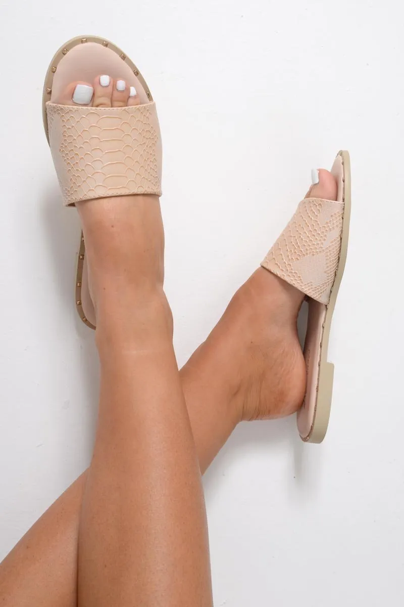 Beige Snake Effect Sliders  - Jamiee