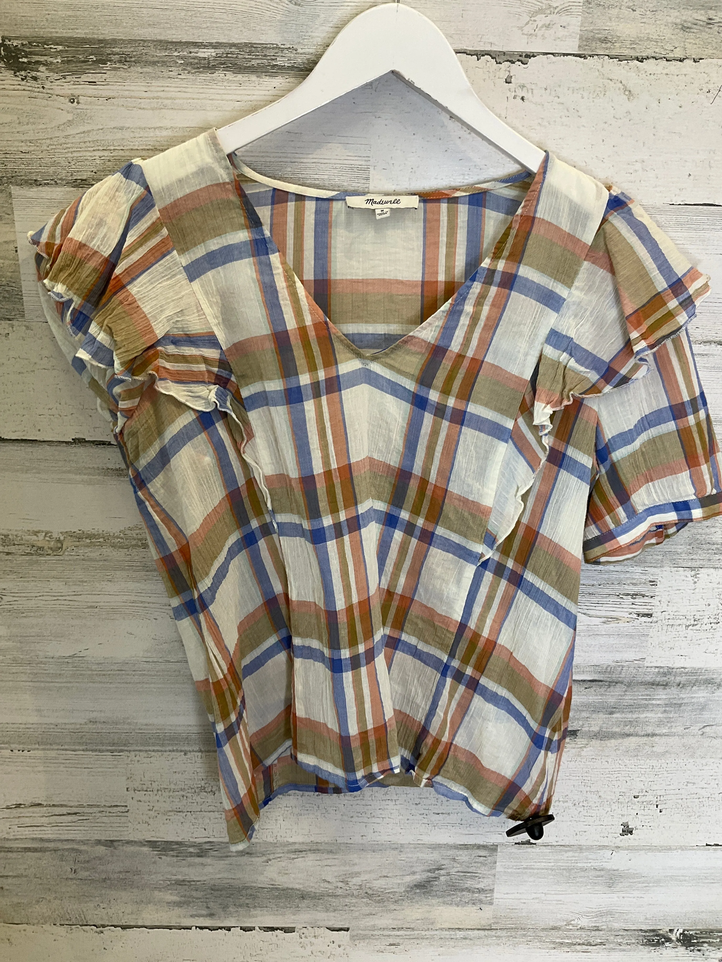 Beige Top Short Sleeve Madewell, Size M