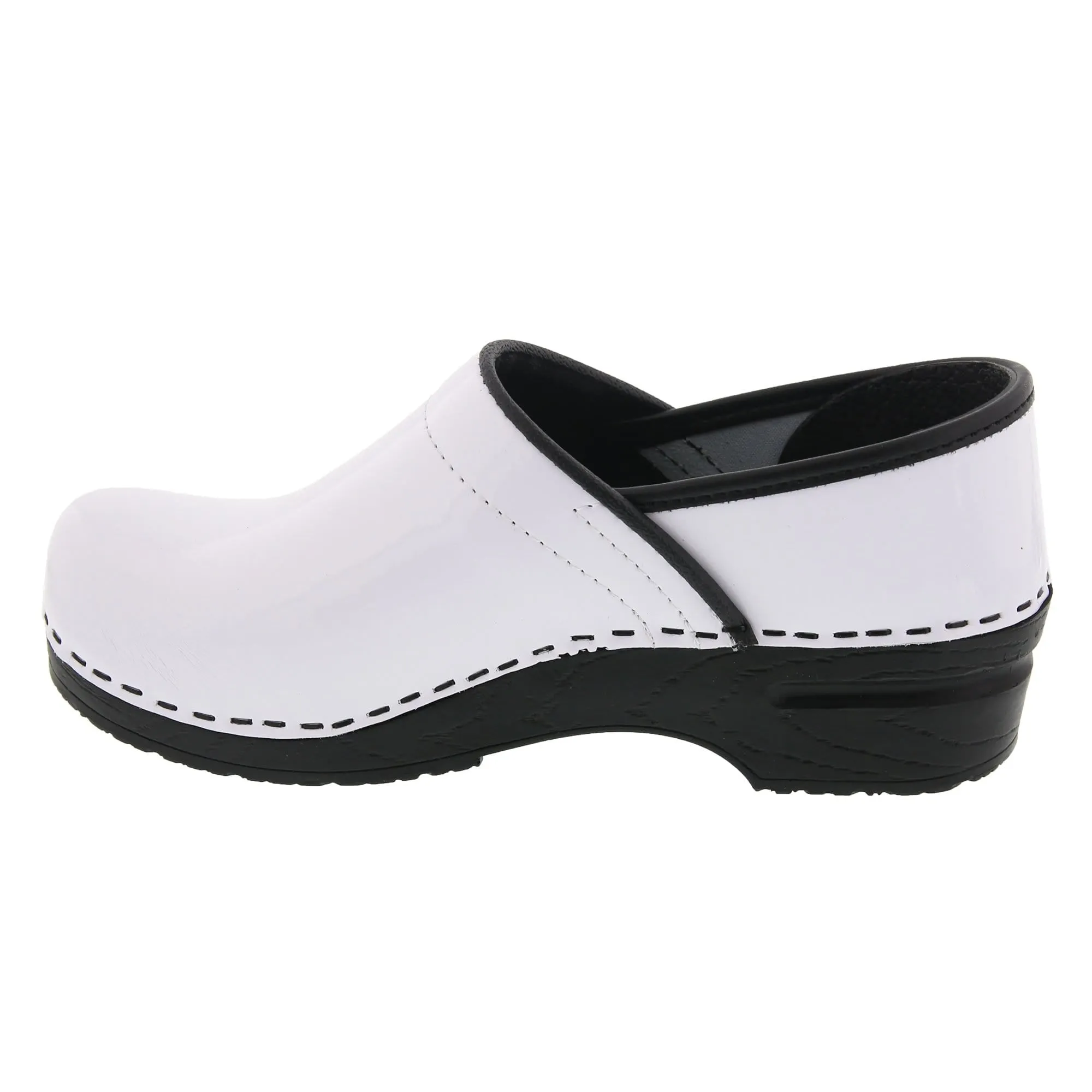 BJORK PRO ELSA White Patent Leather Clogs