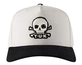 Black & Cream Skull Logo Hat