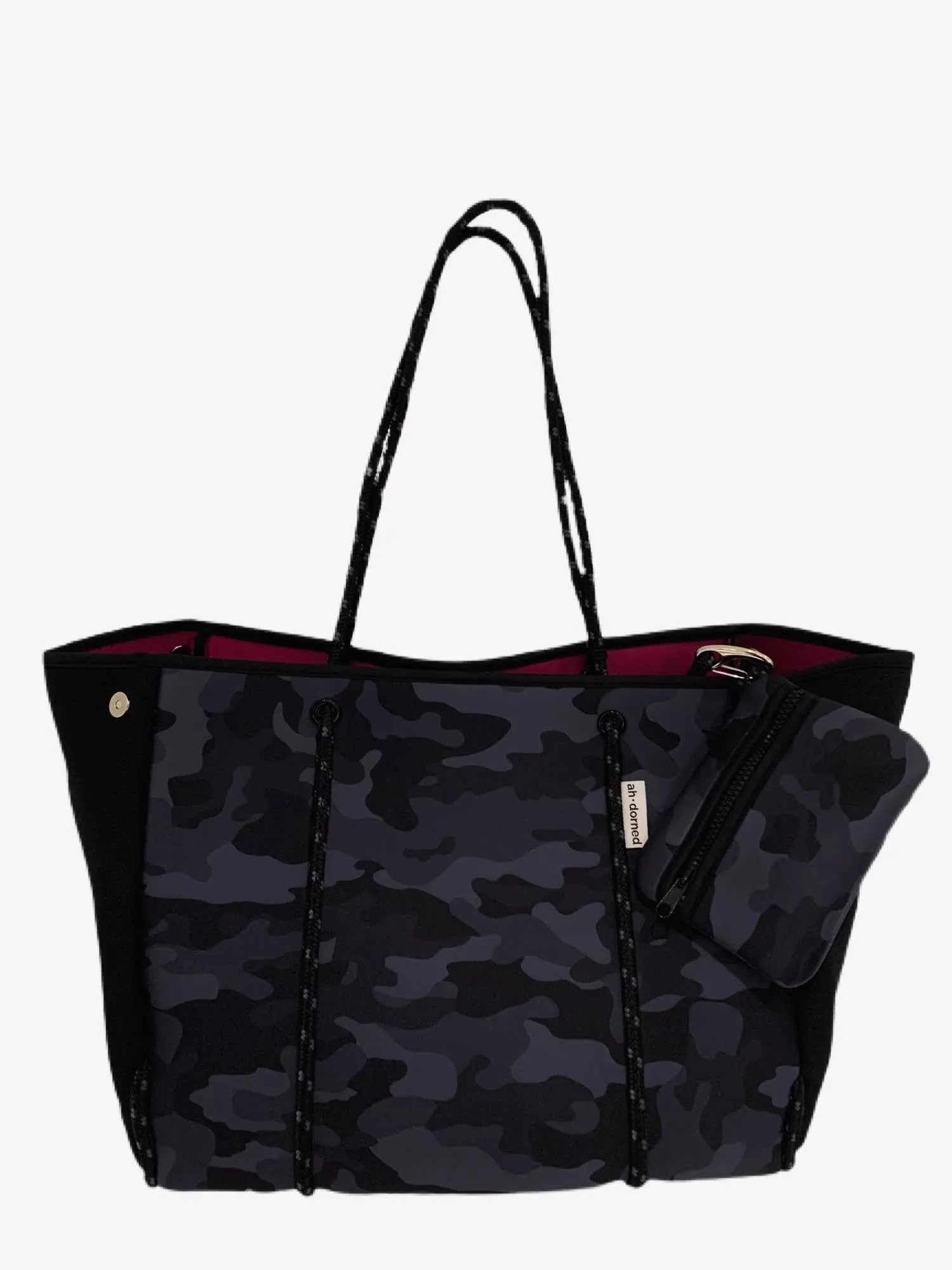 Black Camo Neoprene Tote