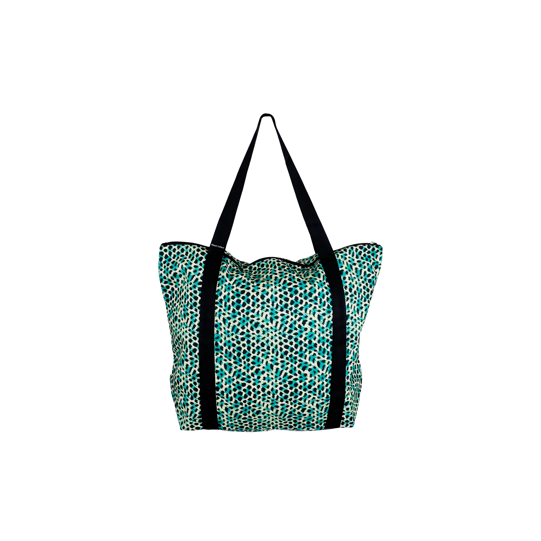 Black Colour Ally Shopper - Green