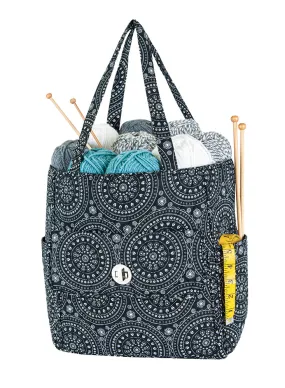 Black Medallion Large Tote