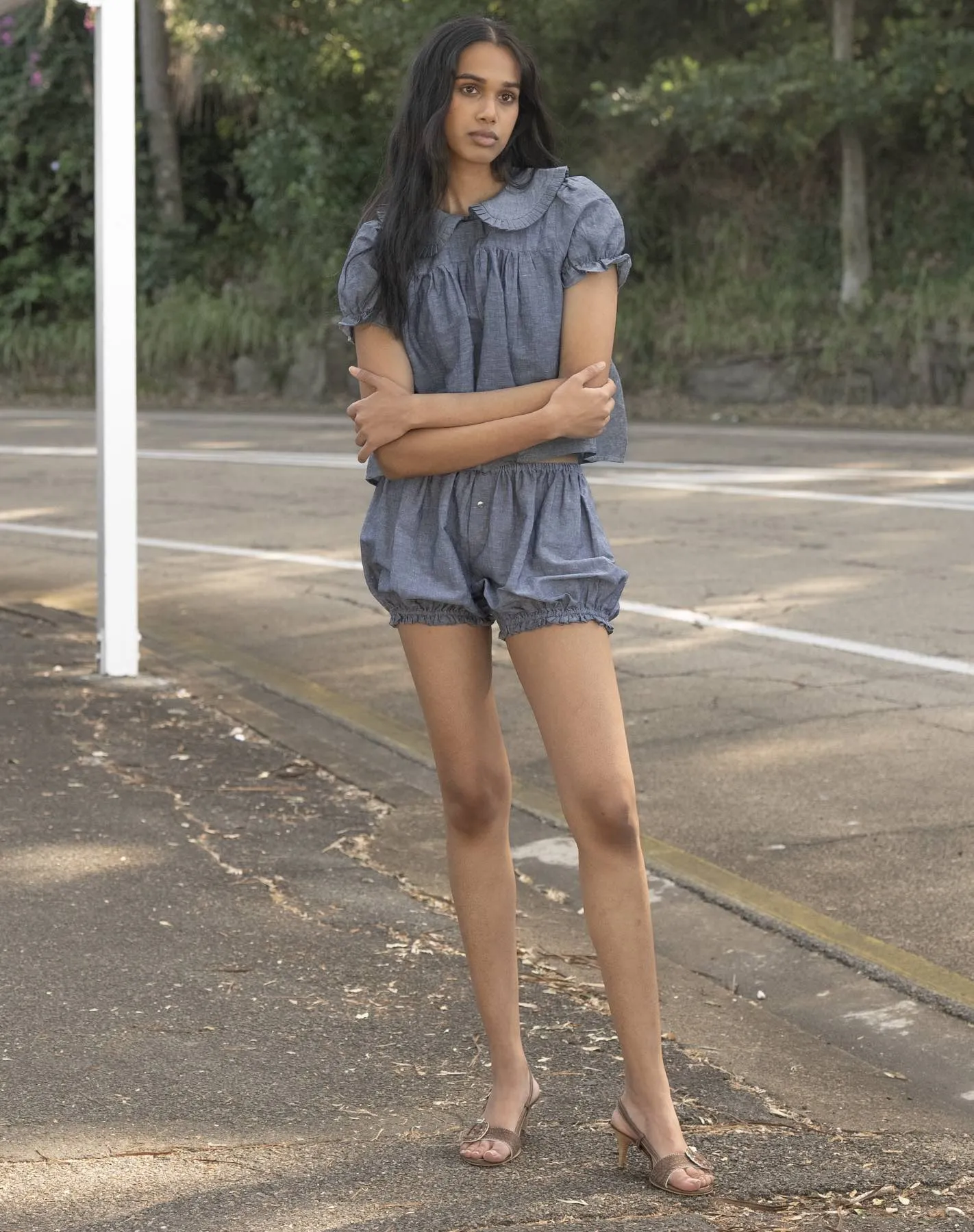 Bloomer Shorts - Denim Blue