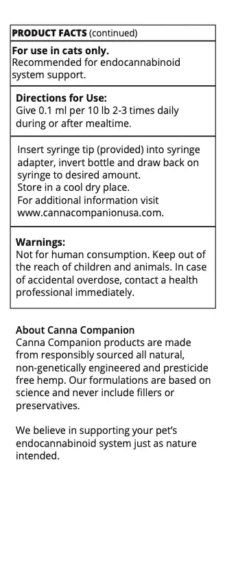 Canna Companion™ CBD OIL FOR CATS -15ml