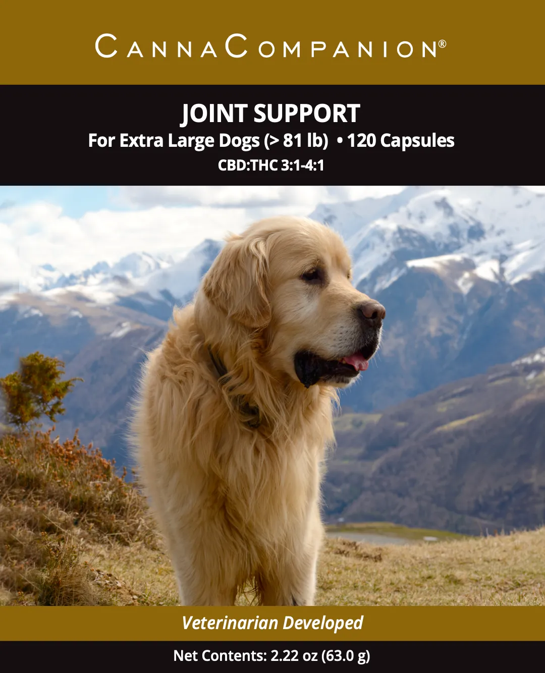 Canna Companion™ Hemp Supplement for Extra Large Dogs - Regular Strength Joint