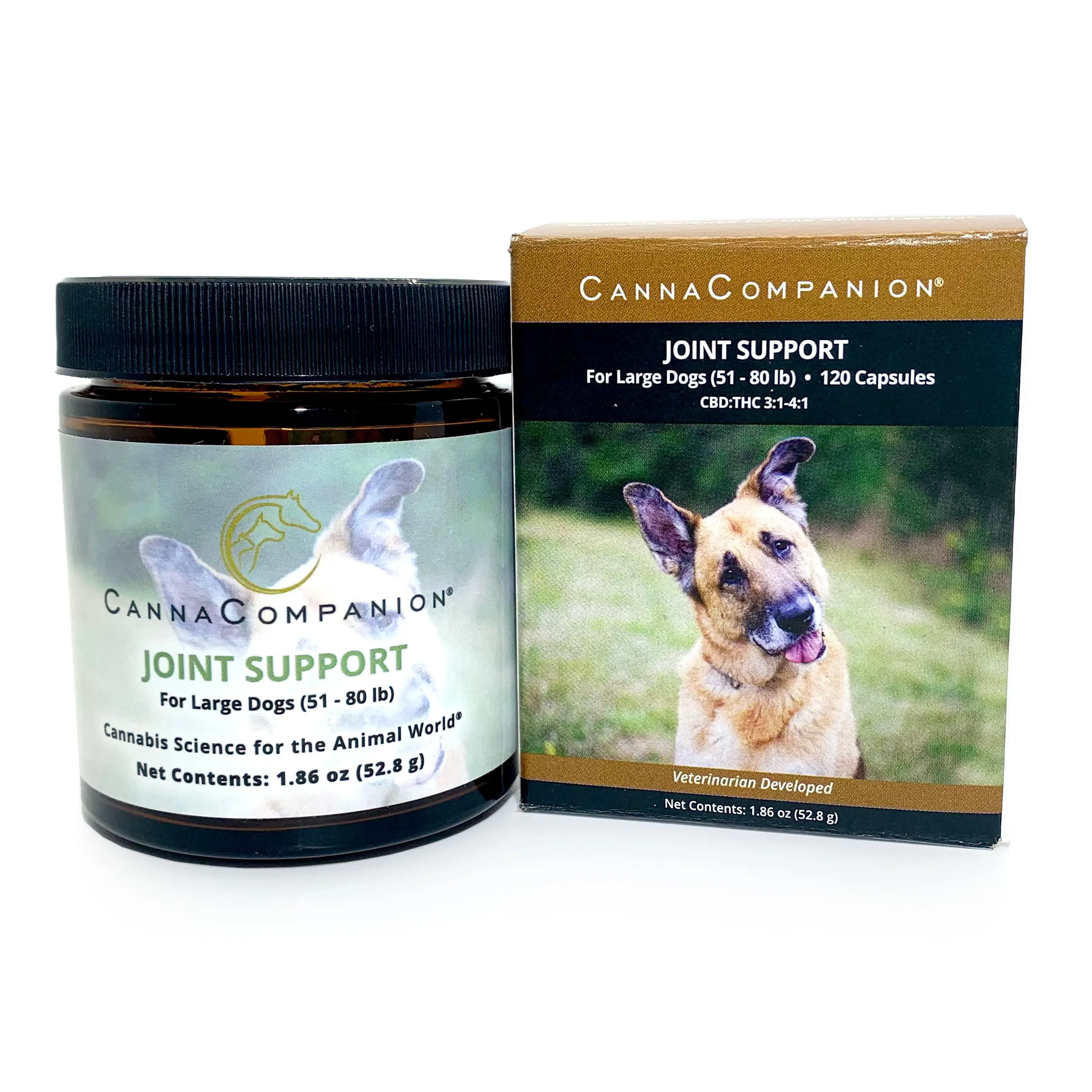 Canna Companion™ Hemp Supplement for Large Dogs - Regular Strength with additional CBDs to support joint health