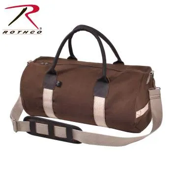 Canvas & Leather Gym Duffle Bag