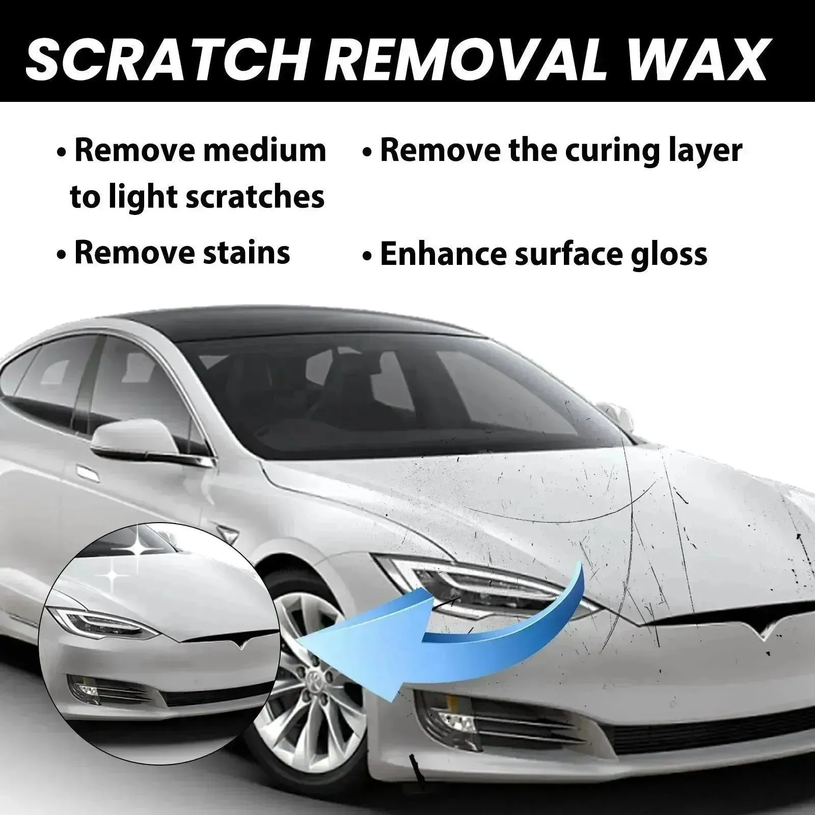 Car Scratch Wax Repair  Protection Polishing Mark Removal  Surface Maintenance Decontamination Abradant.