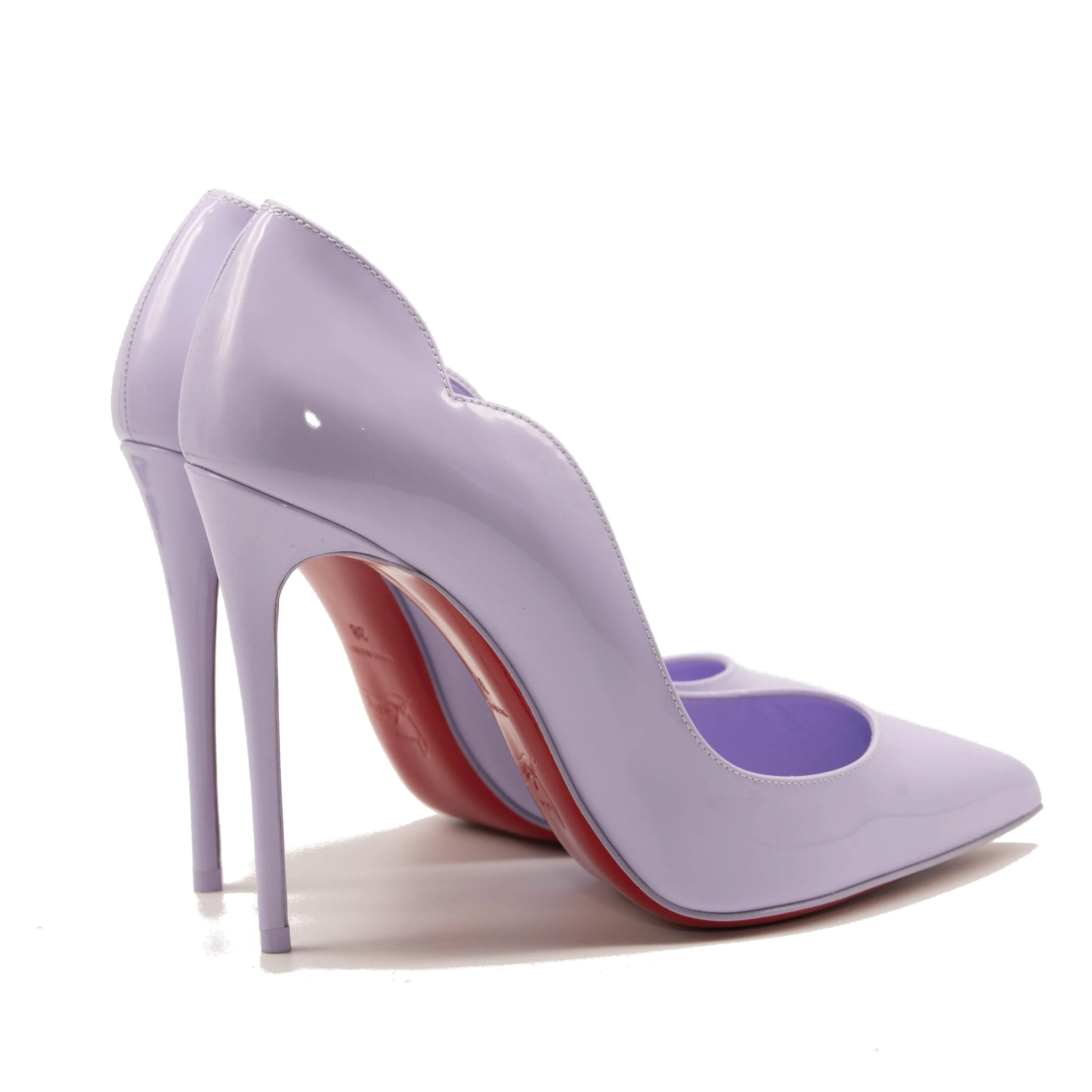 Christian Louboutin Hot Chick Scallop Pointed Toe Pump Lilac EU 39