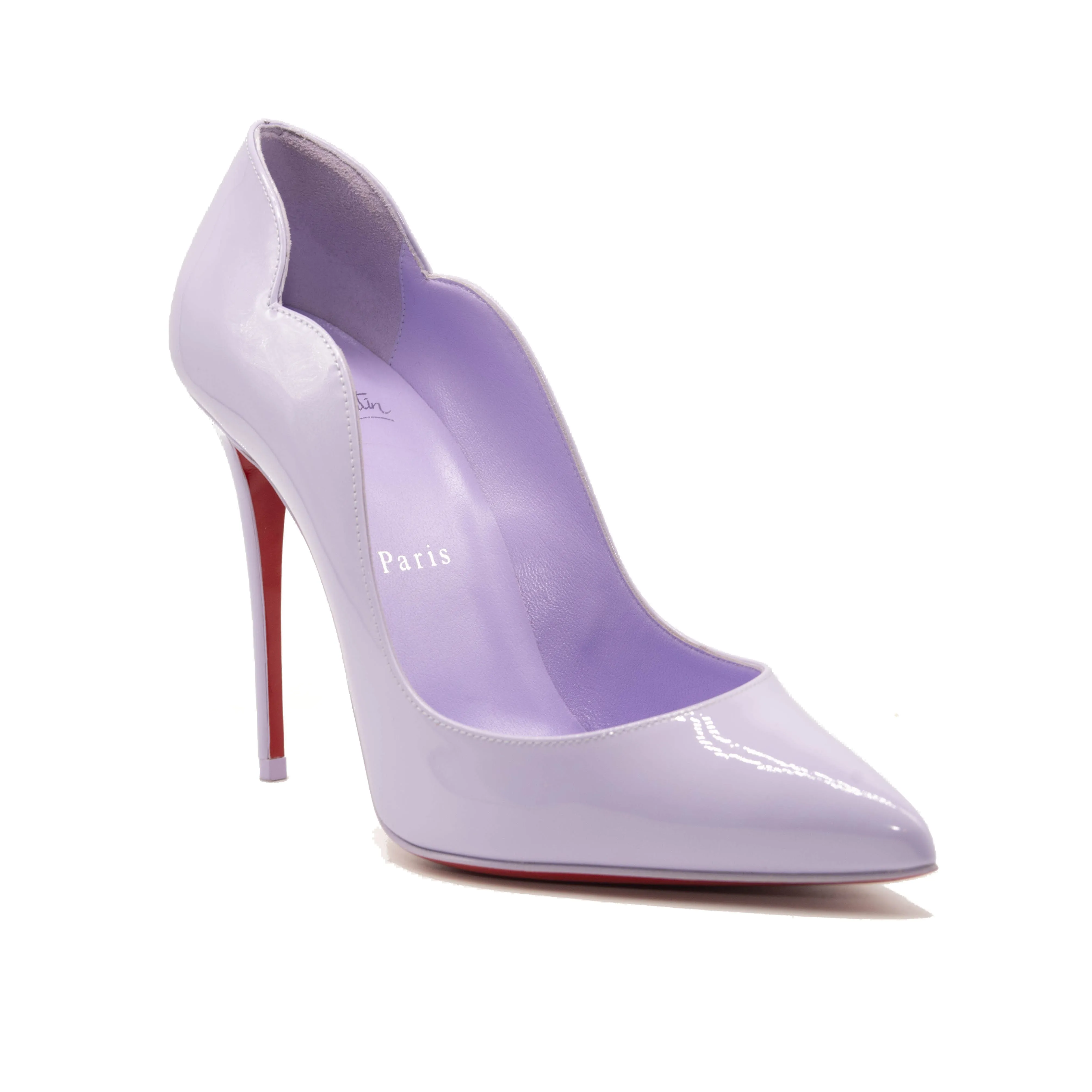 Christian Louboutin Hot Chick Scallop Pointed Toe Pump Lilac EU 39