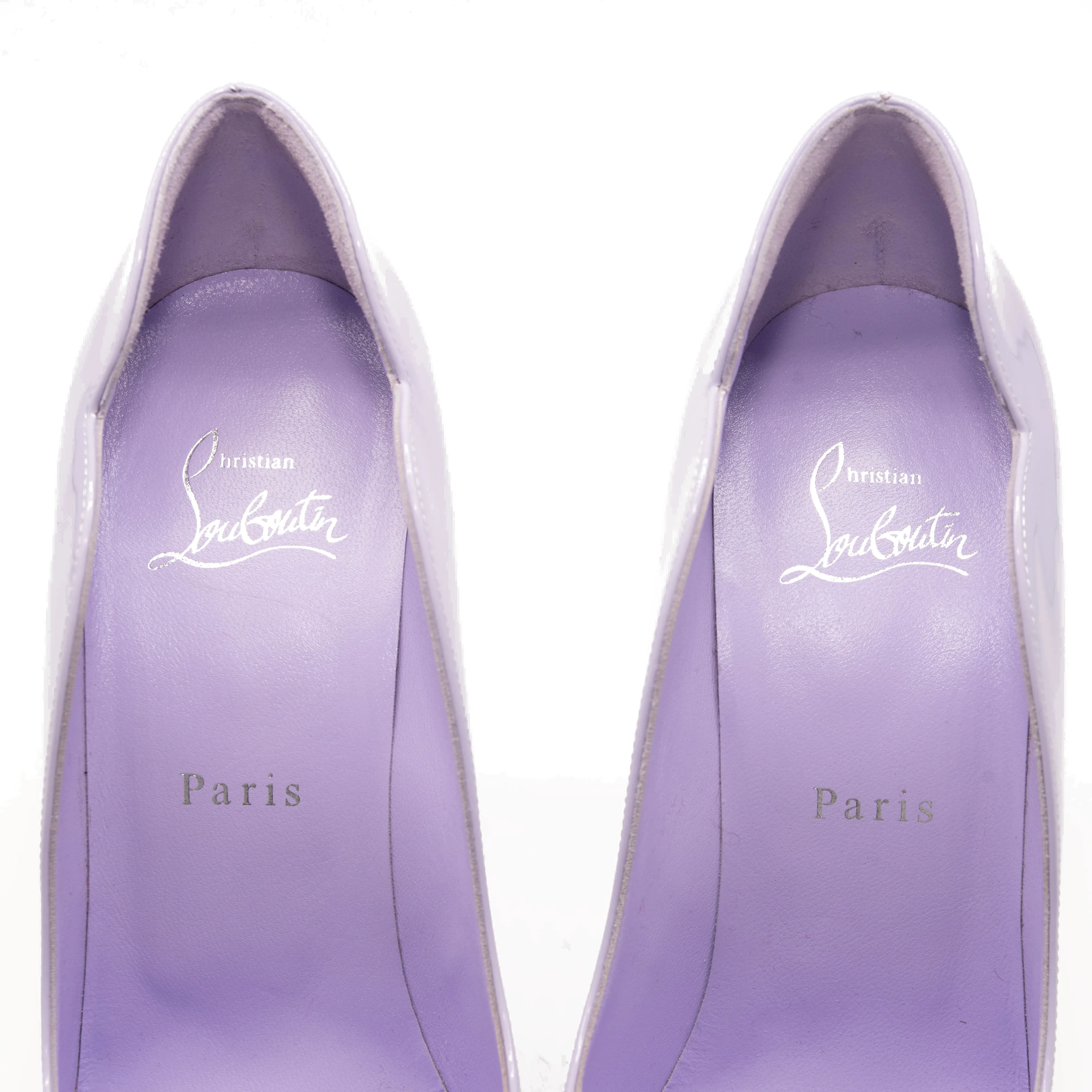 Christian Louboutin Hot Chick Scallop Pointed Toe Pump Lilac EU 39