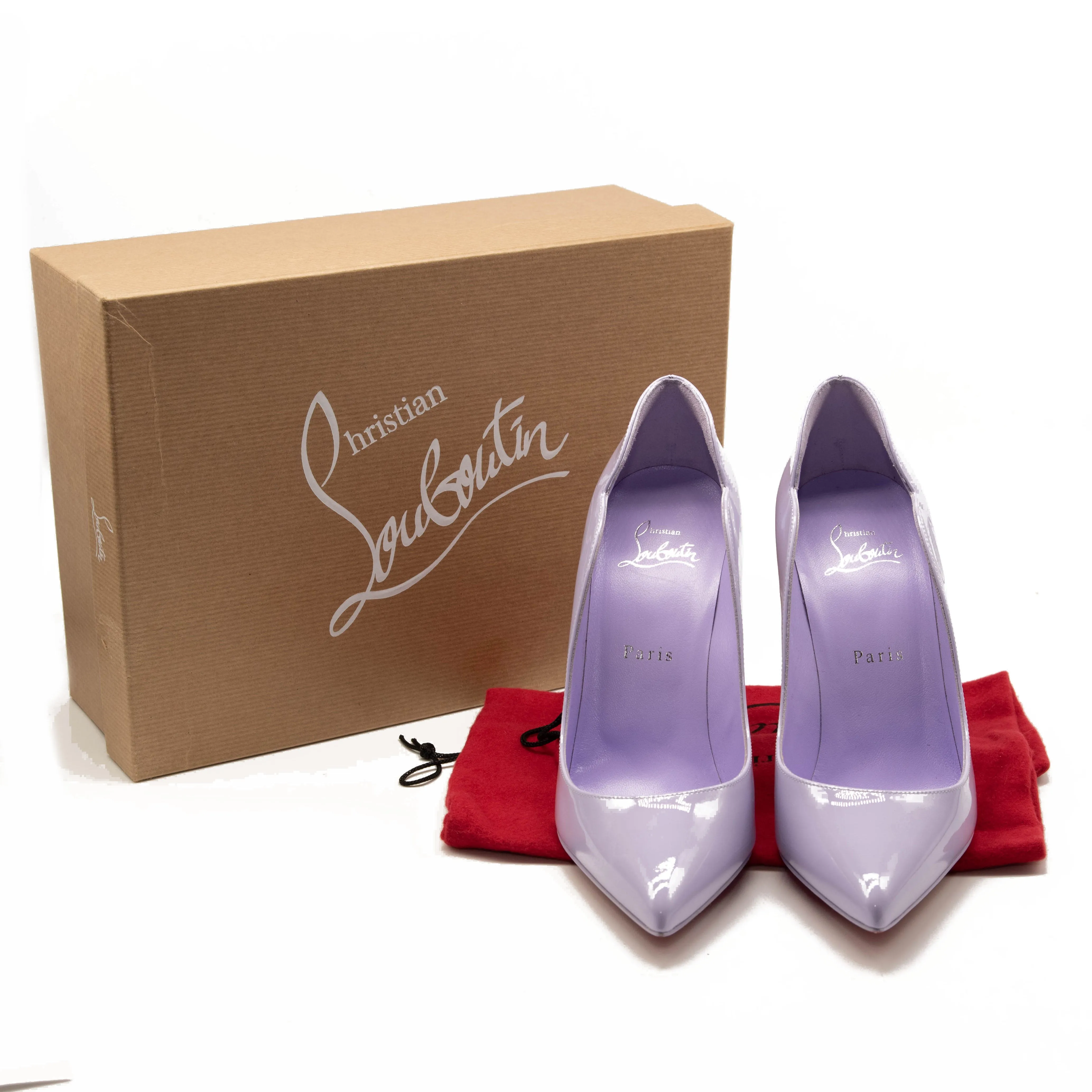 Christian Louboutin Hot Chick Scallop Pointed Toe Pump Lilac EU 39