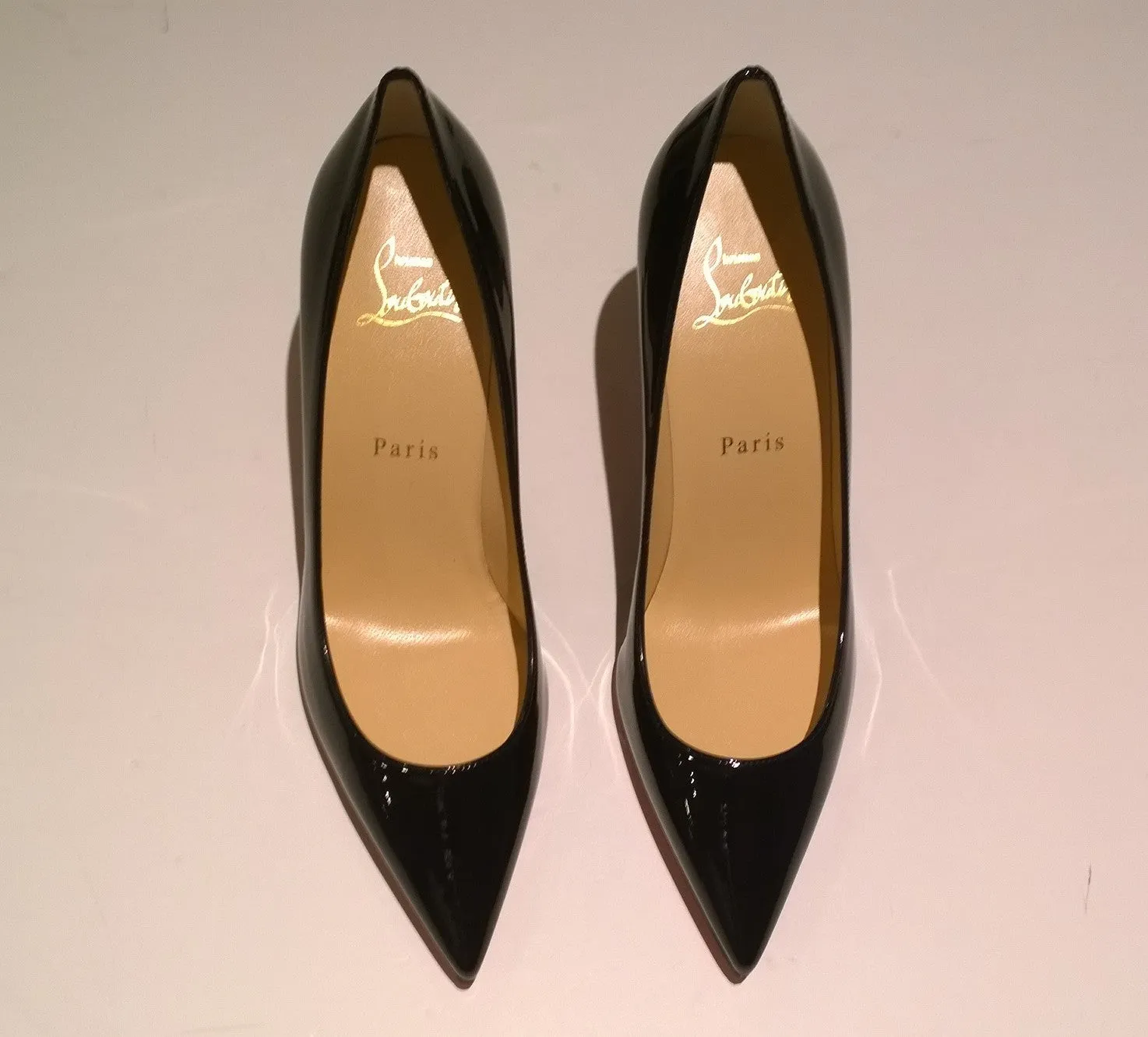 Christian Louboutin Kate 85 Black Patent Heels