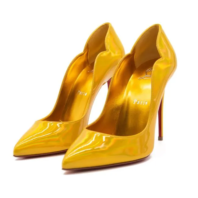 Christian Louboutin Yellow Hot Chick Pointed Toe Eu38.5 Pumps