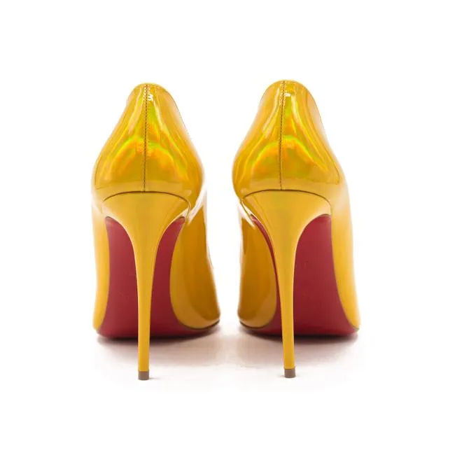 Christian Louboutin Yellow Hot Chick Pointed Toe Eu38.5 Pumps