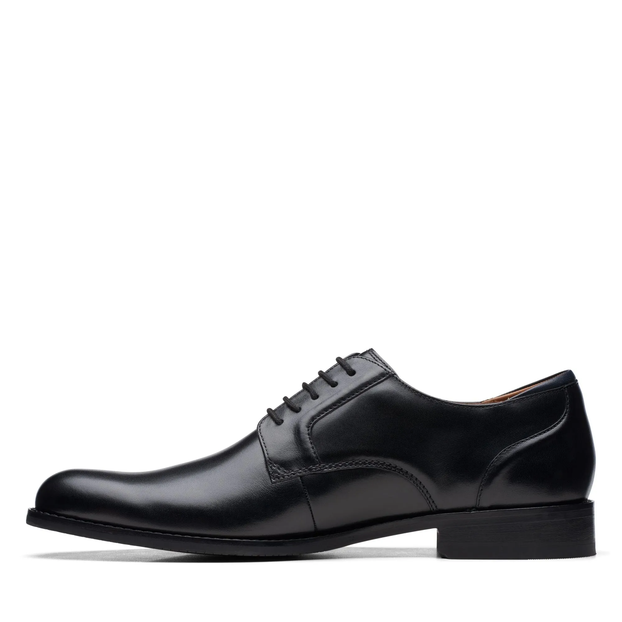 Clarks CraftArlo Lace Black Leather - Standard Width