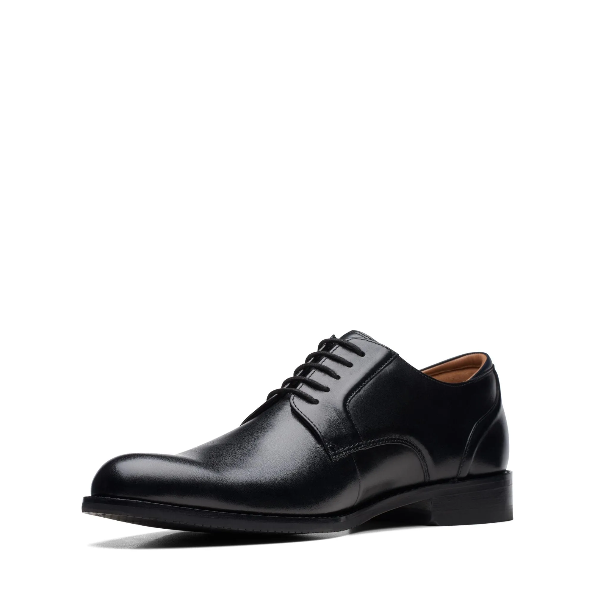 Clarks CraftArlo Lace Black Leather - Standard Width