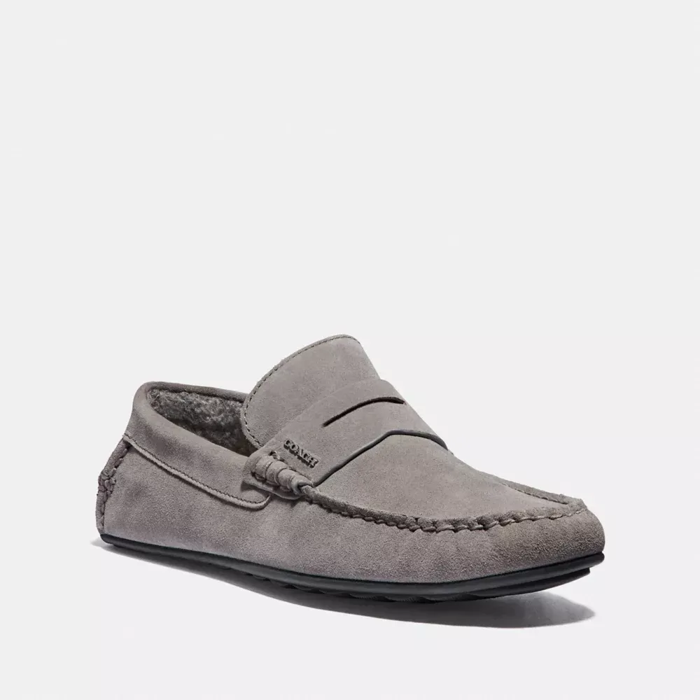 Coach Men's Suede Slipper Heather Grey FG3210