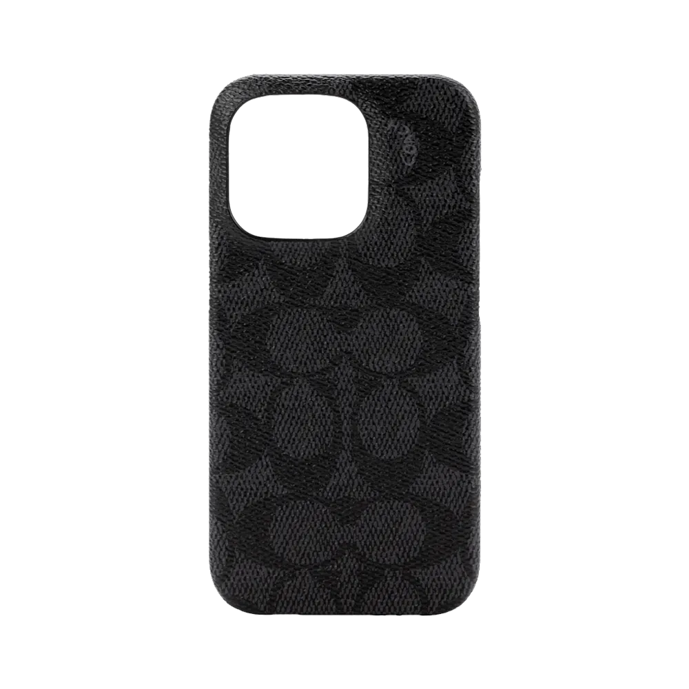 Coach Slim Wrap Case for iPhone 14 Pro Signature C Black