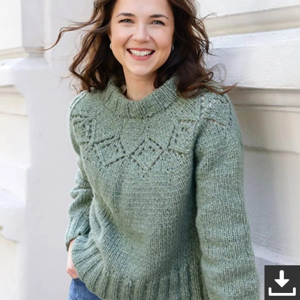 Damen Pullover Sage Advice Strickset - Drops (PDF)