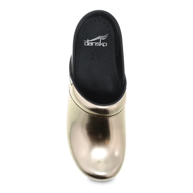 Dansko Womens Professional Clogs in Chrome Metallic - Stylish, Comfortable Footwear for All-Day Support