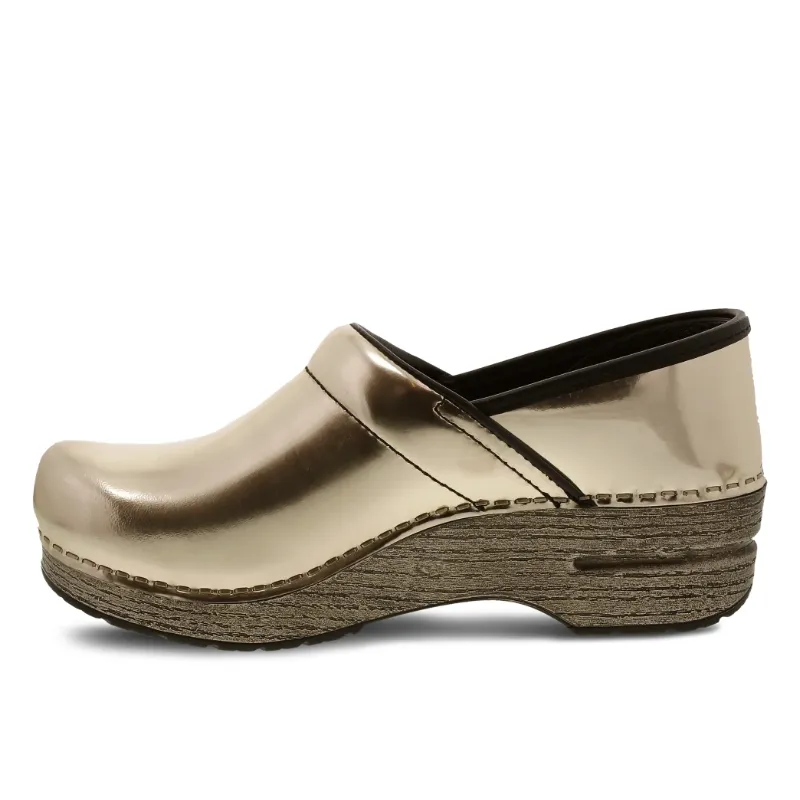 Dansko Womens Professional Clogs in Chrome Metallic - Stylish, Comfortable Footwear for All-Day Support