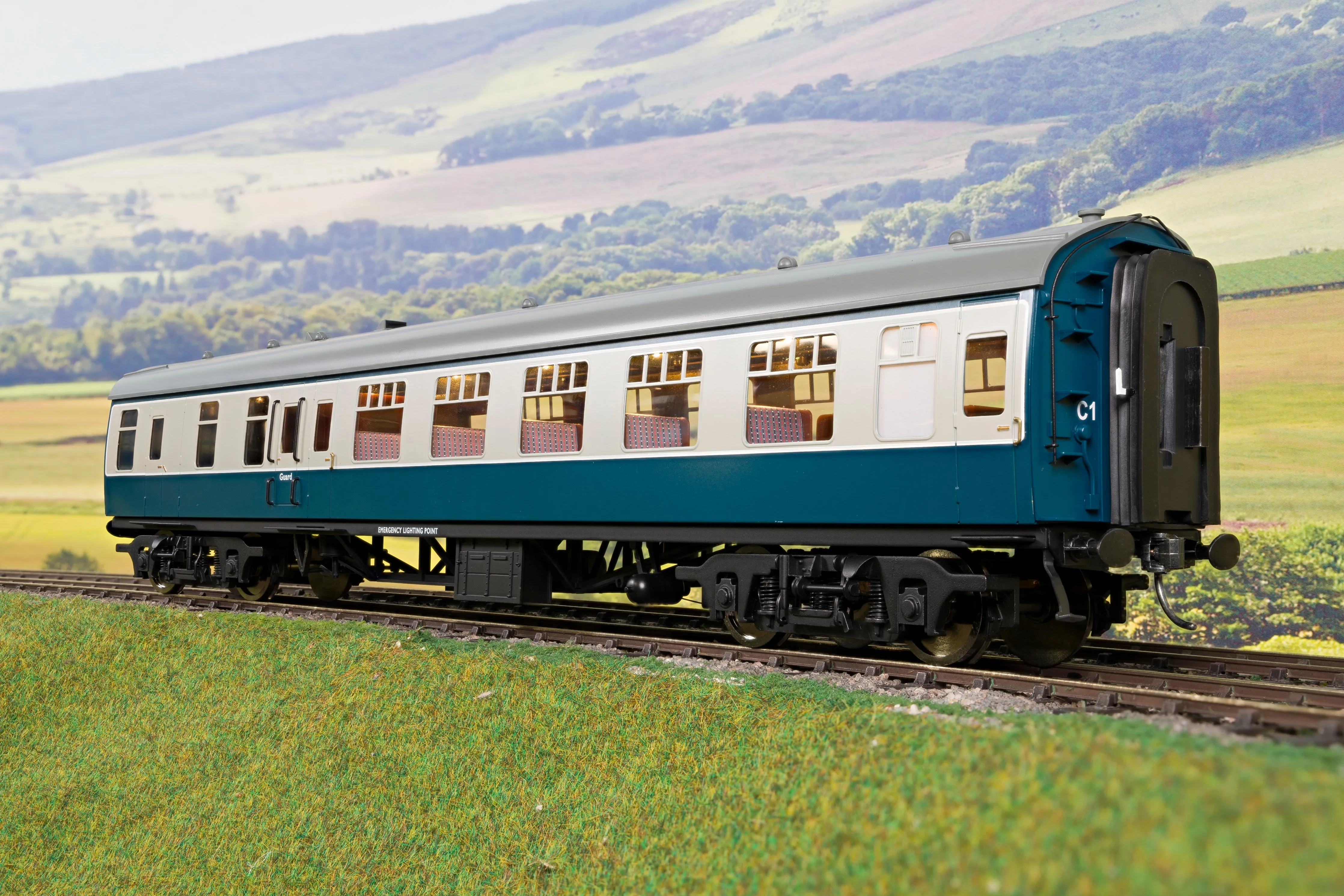 Darstaed D21-4-12 Finescale O Gauge BR Mk1 BSO (Brake Second Open), Blue & Grey