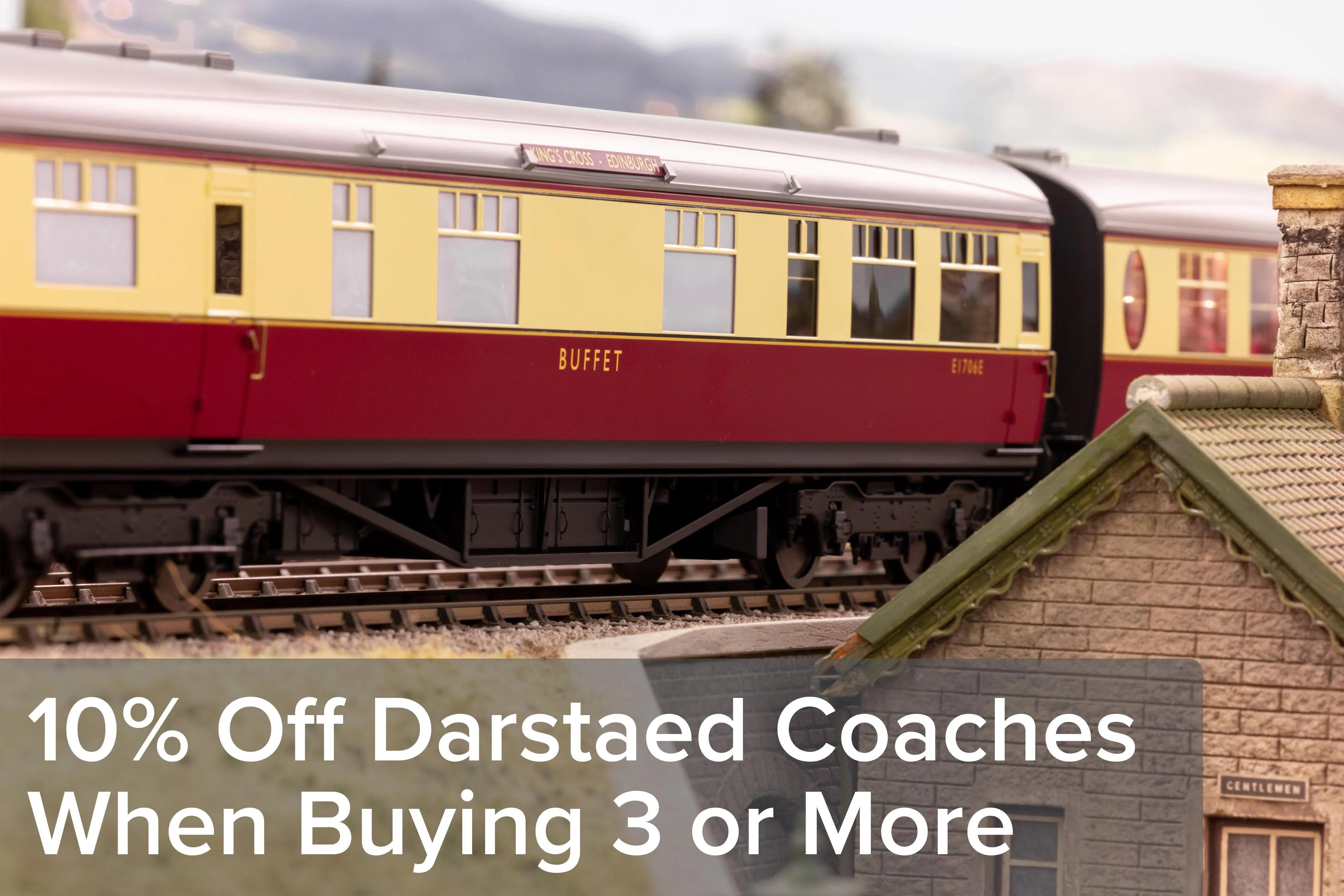 Darstaed D23-1-1 7mm Finescale O Gauge BR 57' Mk1 Suburban Brake Second (BS) Coach, BR Lined Maroon