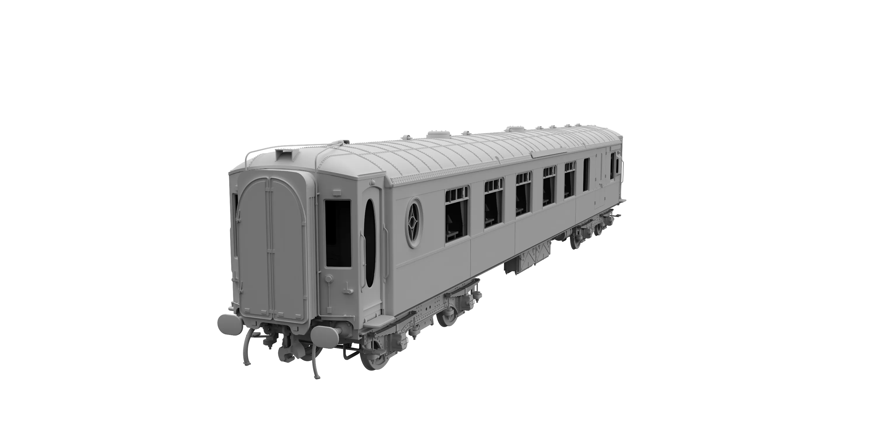 Darstaed D25-05A Finescale O Gauge All Steel Type K Pullman Brake 3rd Coach '77' (Pre-order)