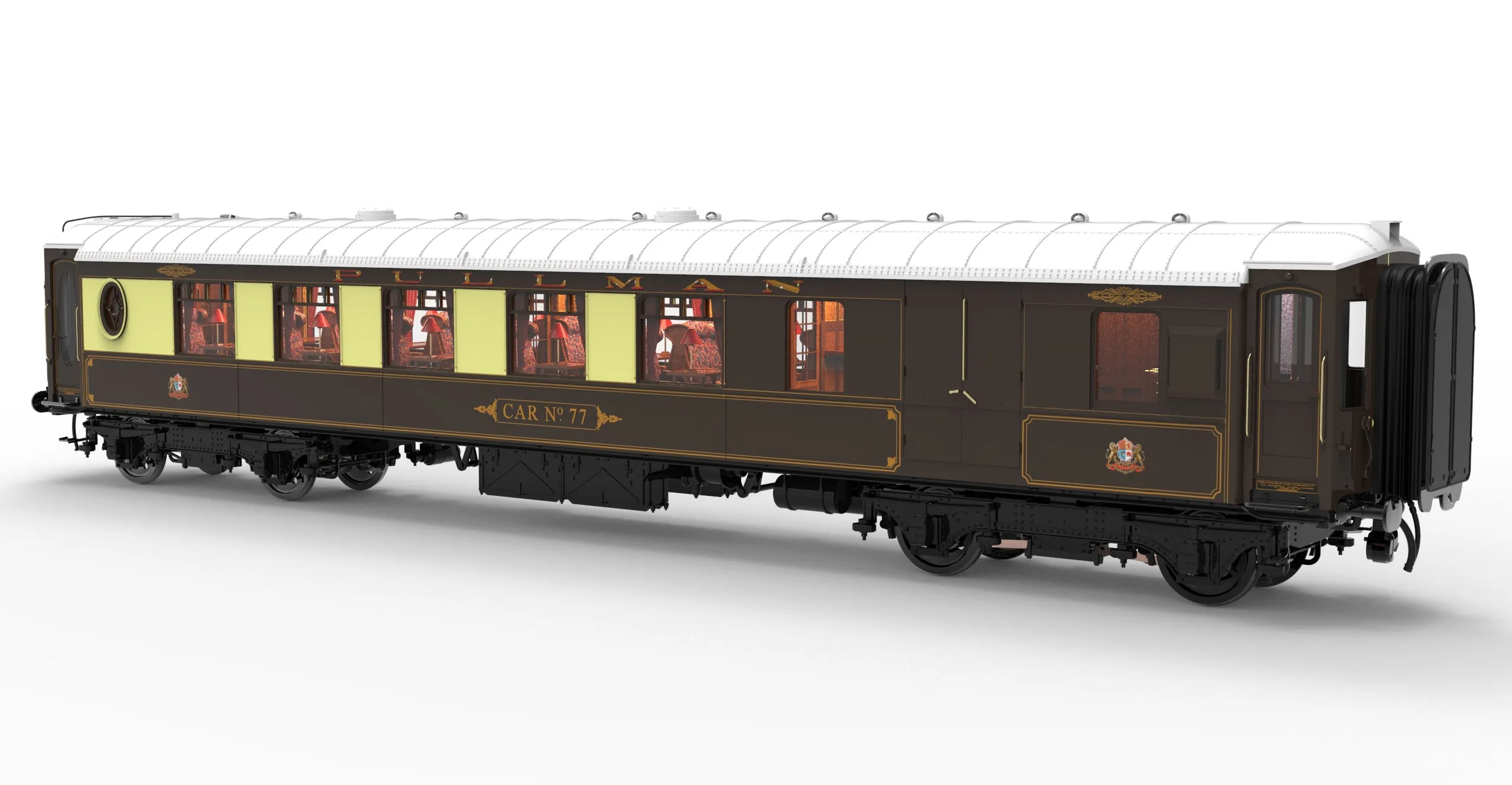 Darstaed D25-05A Finescale O Gauge All Steel Type K Pullman Brake 3rd Coach '77' (Pre-order)