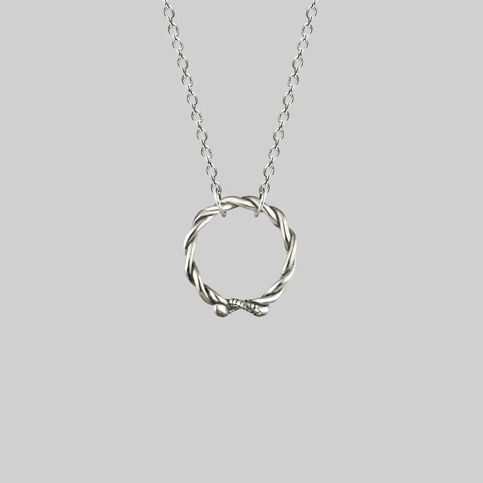 DEVISE. Double Headed Snake Twist Necklace - Silver